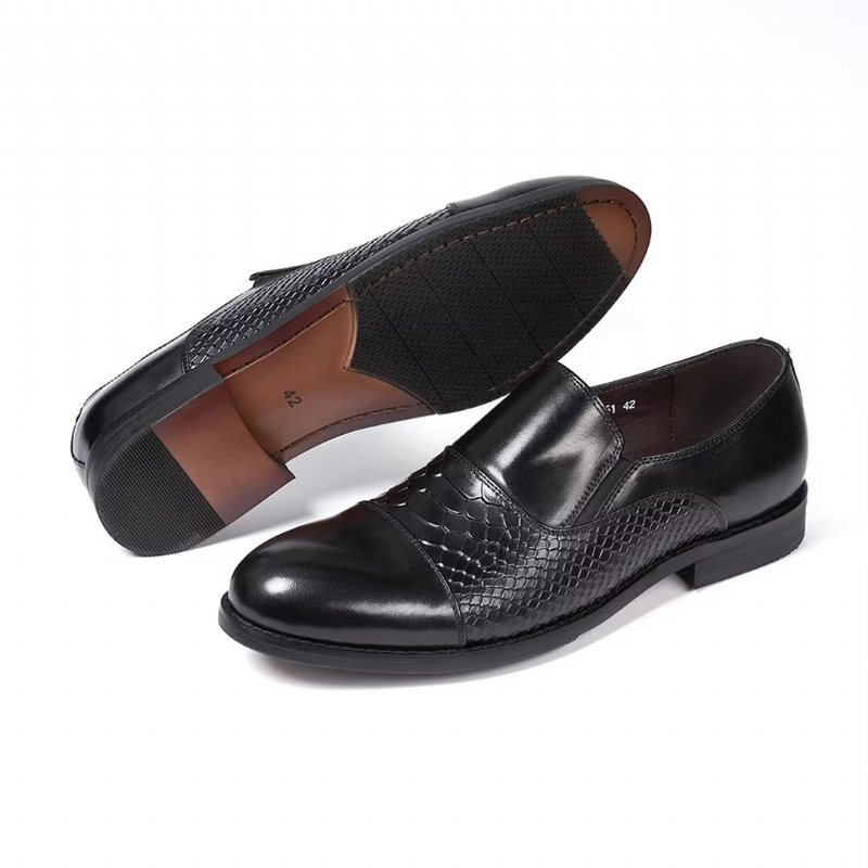 Formelle Herresko Utsøkt Slip-on Leather Elegance - Svart