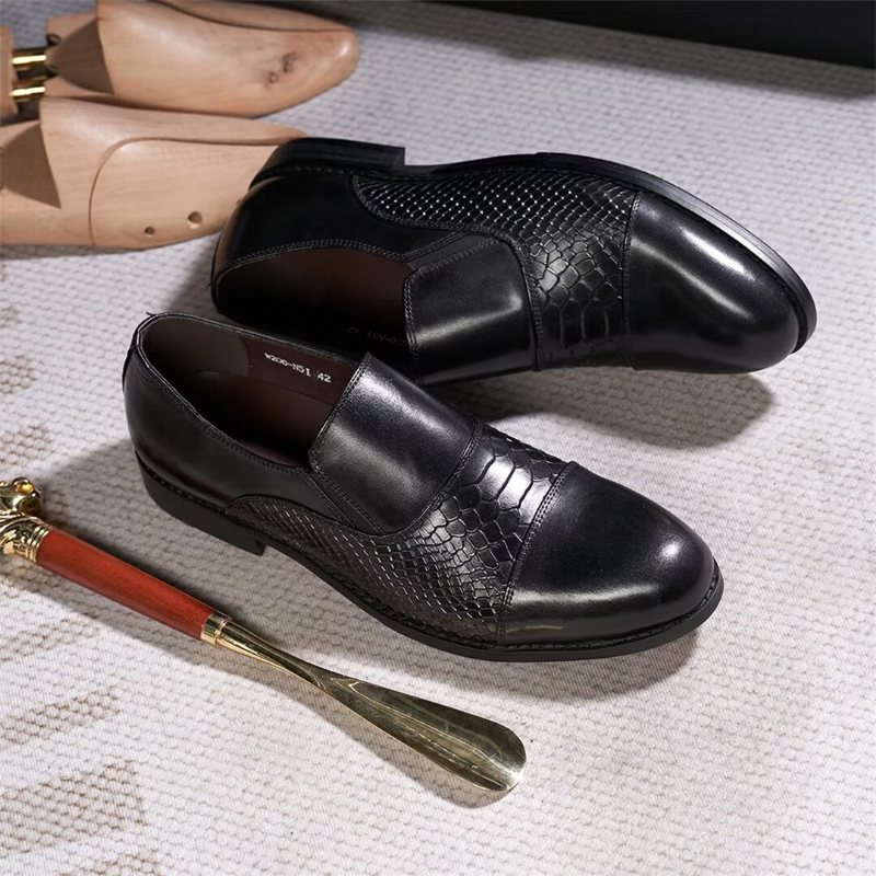 Formelle Herresko Utsøkt Slip-on Leather Elegance - Svart