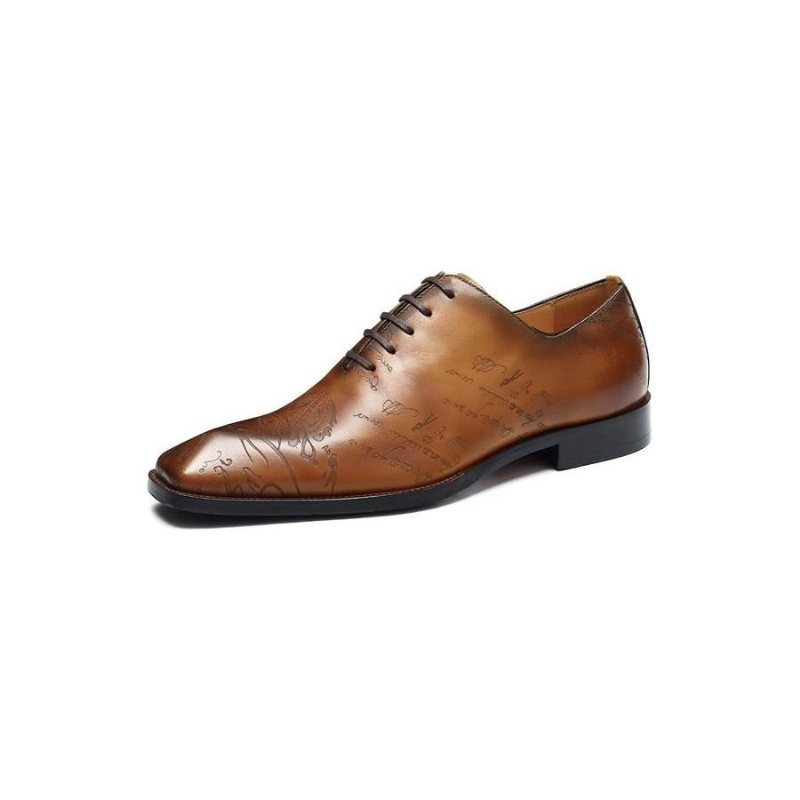 Formelle Sko Herre Brogue Oxford-sko I Skinn - Brun