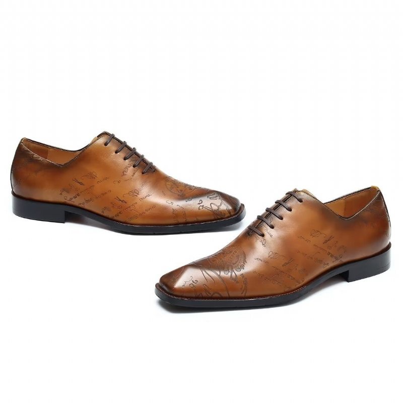 Formelle Sko Herre Brogue Oxford-sko I Skinn - Brun