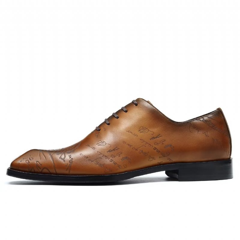 Formelle Sko Herre Brogue Oxford-sko I Skinn - Brun