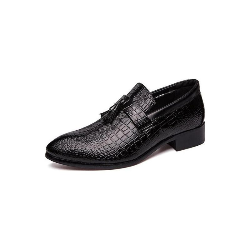 Formelle Sko Herre Chic Business Loafers I Skinn - Svart