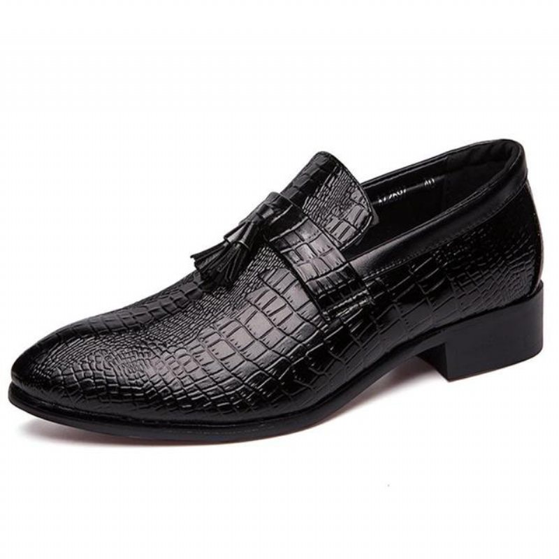 Formelle Sko Herre Chic Business Loafers I Skinn - Svart