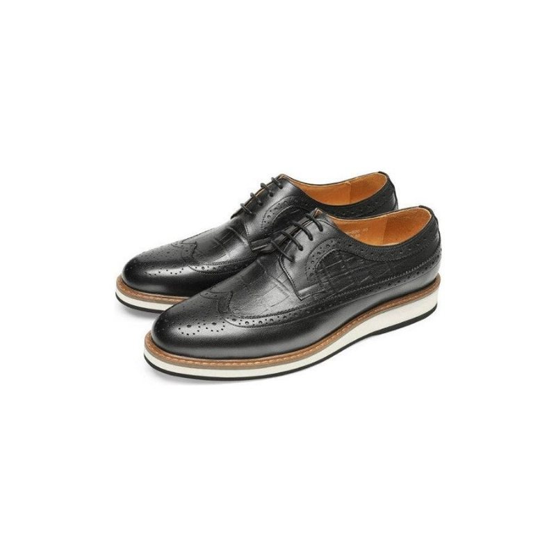 Formelle Sko Herre Cow Leather Designer Brogue Casual Shoes