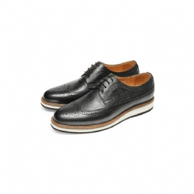 Formelle Sko Herre Cow Leather Designer Brogue Casual Shoes