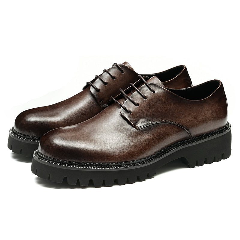 Formelle Sko Herre Cow Leather Snøring Brogues - Kaffe