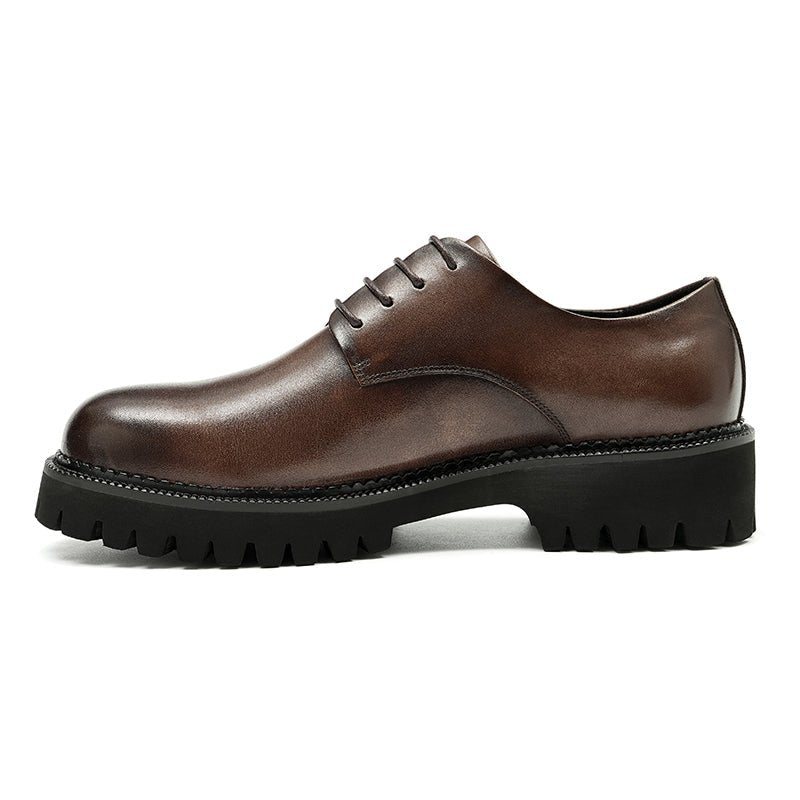 Formelle Sko Herre Cow Leather Snøring Brogues - Kaffe