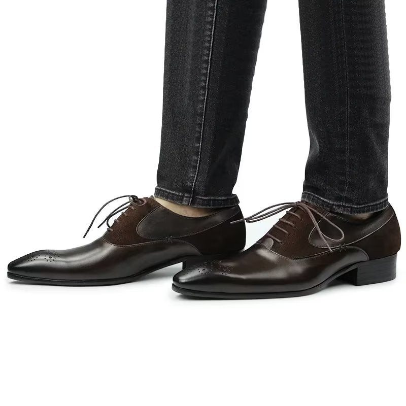 Formelle Sko Herre Deluxe Bryllup Oxford Modishopulence Brogue - Kaffe