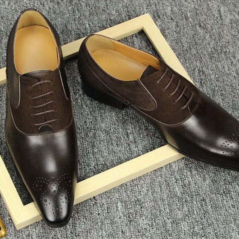 Formelle Sko Herre Deluxe Bryllup Oxford Modishopulence Brogue - Kaffe