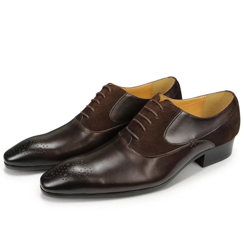 Formelle Sko Herre Deluxe Bryllup Oxford Modishopulence Brogue - Kaffe