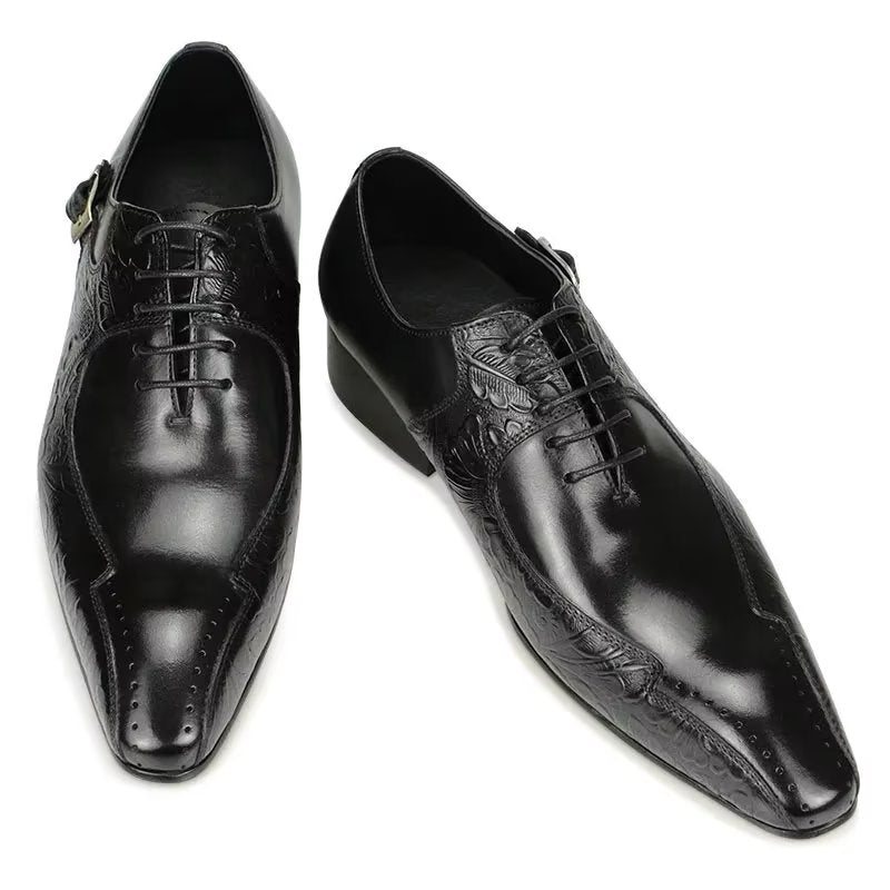 Formelle Sko Herre Elegant Ekte Skinn Bryllup Brogue - Svart