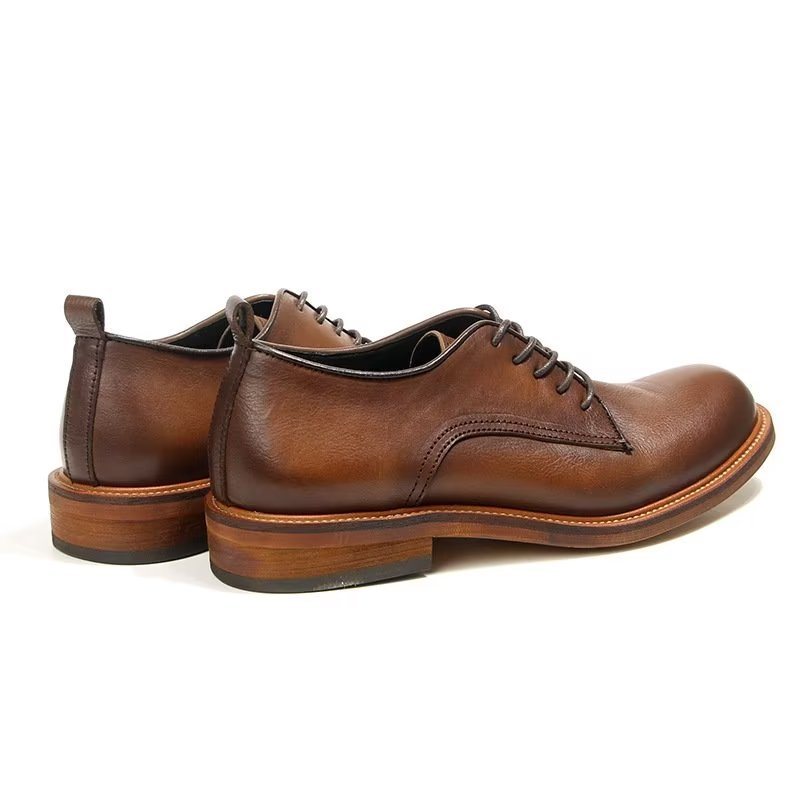 Formelle Sko Herre Elegant Retro Brogue Skinnkjole Oxford - Brun