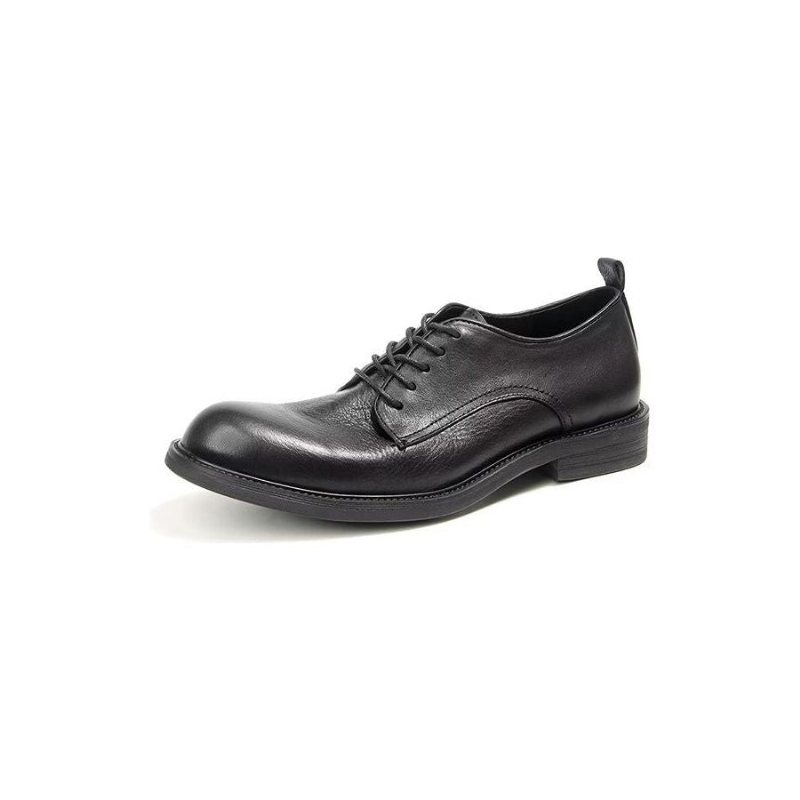 Formelle Sko Herre Elegant Retro Brogue Skinnkjole Oxford - Sort