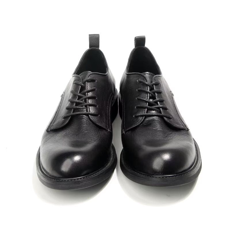 Formelle Sko Herre Elegant Retro Brogue Skinnkjole Oxford - Sort