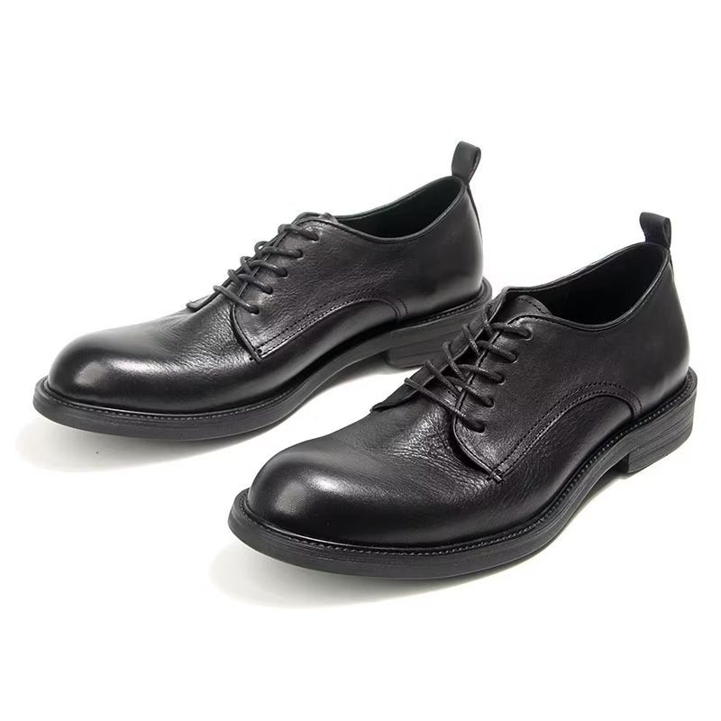 Formelle Sko Herre Elegant Retro Brogue Skinnkjole Oxford - Sort