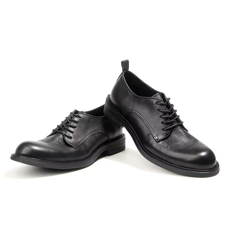 Formelle Sko Herre Elegant Retro Brogue Skinnkjole Oxford - Sort