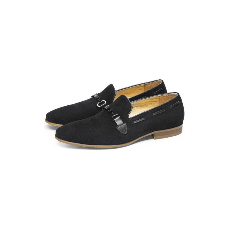 Formelle Sko Herre Elegant Skinn-slip-on Business Loafers - Sort