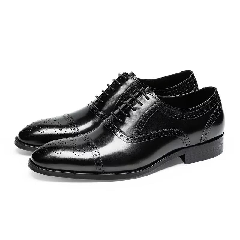 Formelle Sko Herre Klassiske Brogues Dress - Svart