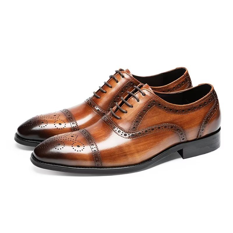 Formelle Sko Herre Klassiske Brogues Dress - Kaffe