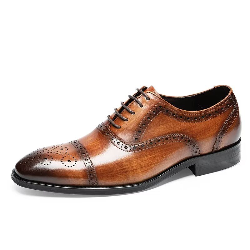 Formelle Sko Herre Klassiske Brogues Dress - Kaffe