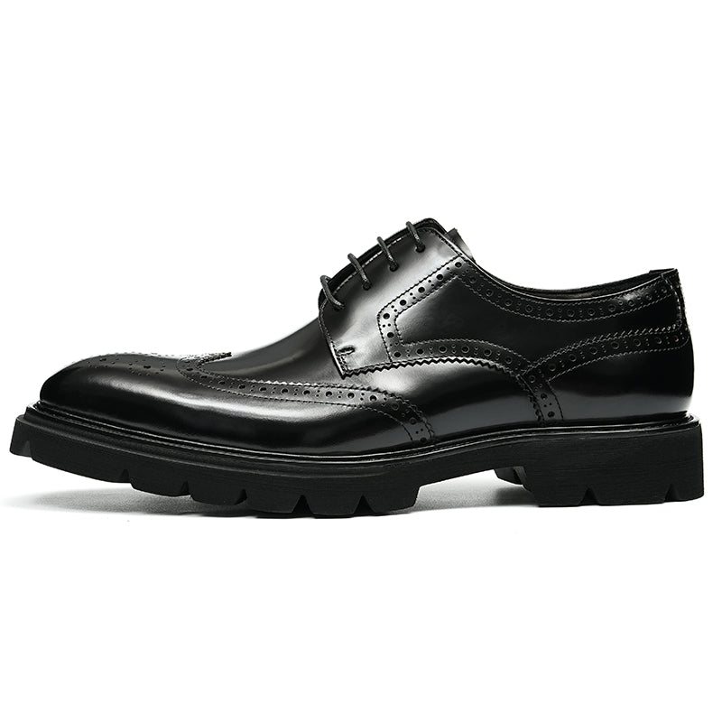 Formelle Sko Herre Luksus Brogue Oxford Dress - Svart