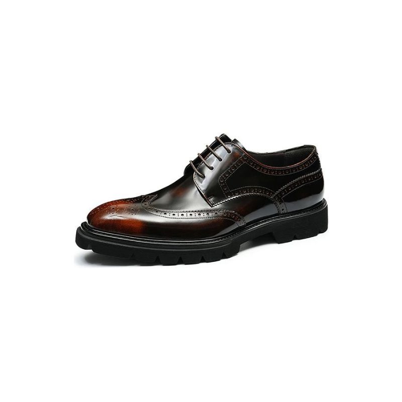 Formelle Sko Herre Luksus Brogue Oxford Dress - Kaffe