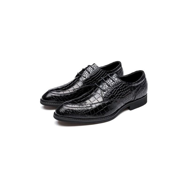 Formelle Sko Herre Luksus Crocgloss Classic Brogue Dress - Svart