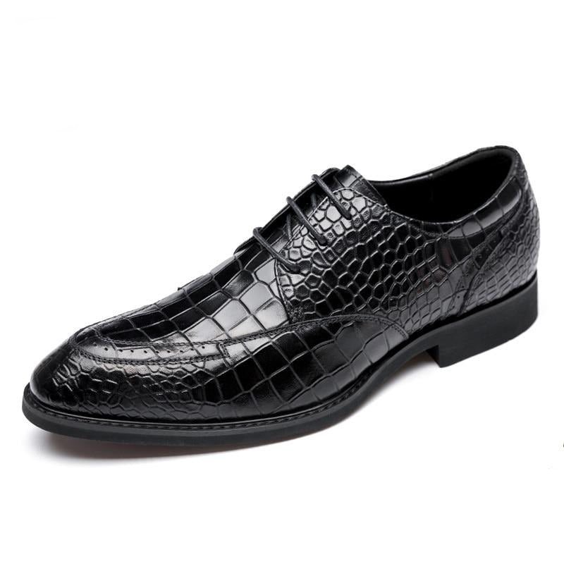 Formelle Sko Herre Luksus Crocgloss Classic Brogue Dress - Svart