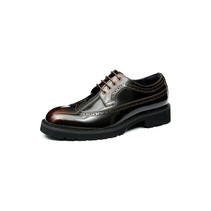 Formelle Sko Herre Luksus Oxford Brogue Dress - Kaffe