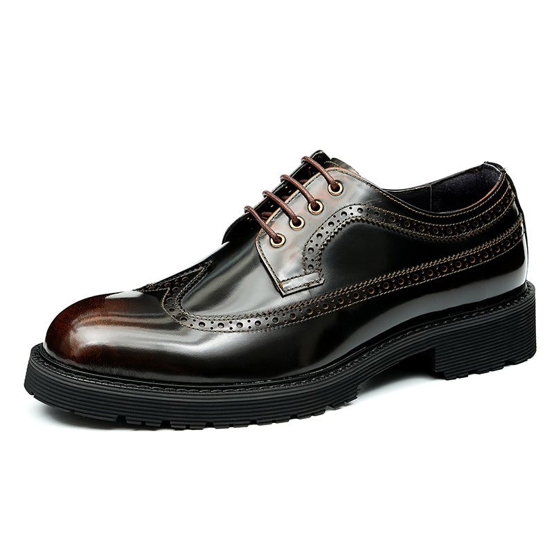 Formelle Sko Herre Luksus Oxford Brogue Dress - Kaffe