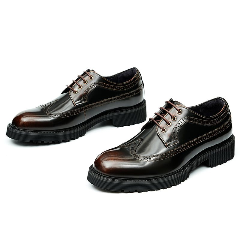 Formelle Sko Herre Luksus Oxford Brogue Dress - Kaffe