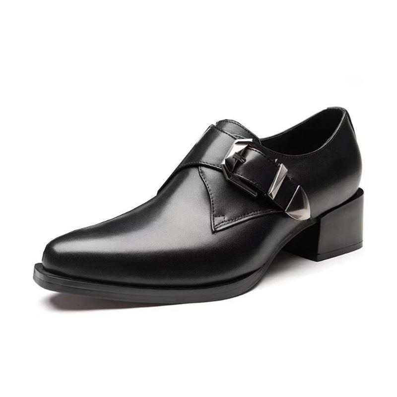 Formelle Sko Herre Luksus Spissede Monkstrap Dress - Svart