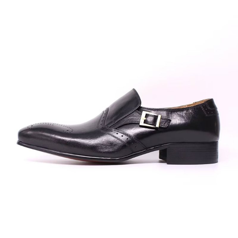 Formelle Sko Herre Monkstrap Buckle Dress - Svart