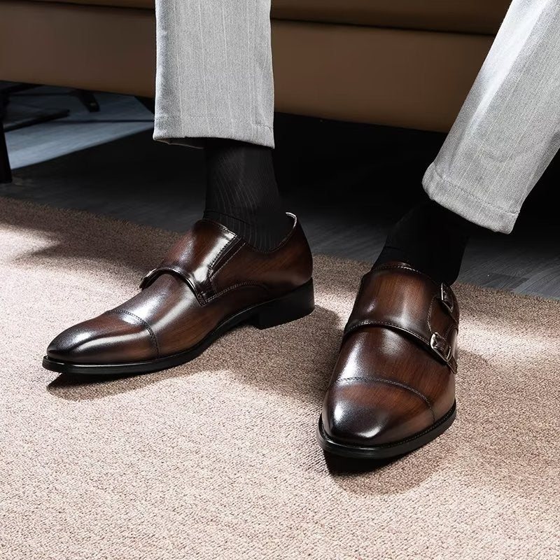 Formelle Sko Herre Monkstrap Dress - Kaffe