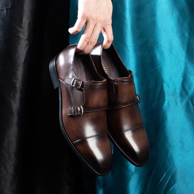 Formelle Sko Herre Monkstrap Dress - Kaffe