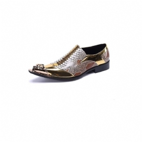 Formelle Sko Herre Preget Skinn Elegante Smarte Slip-on