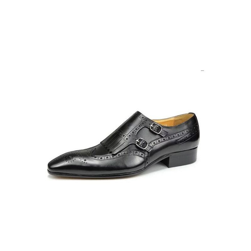 Formelle Sko Herre Skinn Luksus Metal Elegante Brogue Bryllupssko