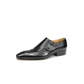 Formelle Sko Herre Skinn Luksus Metal Elegante Brogue Bryllupssko