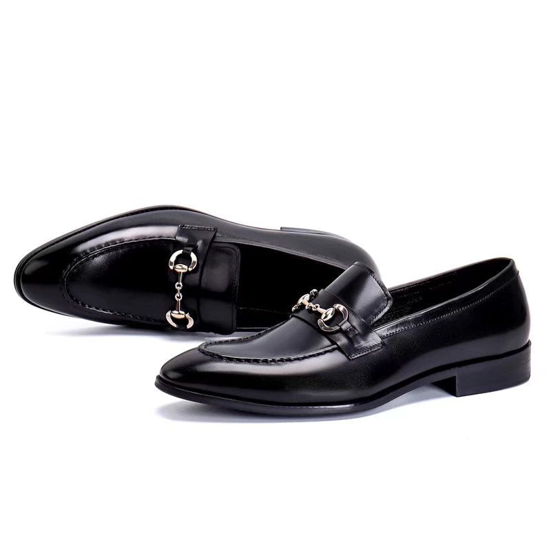 Formelle Sko Herre Slip-on Loafers I Skinn - Sort