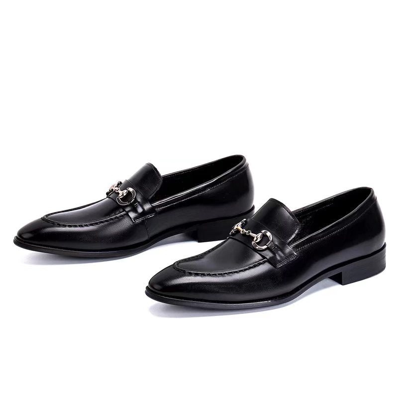 Formelle Sko Herre Slip-on Loafers I Skinn - Sort