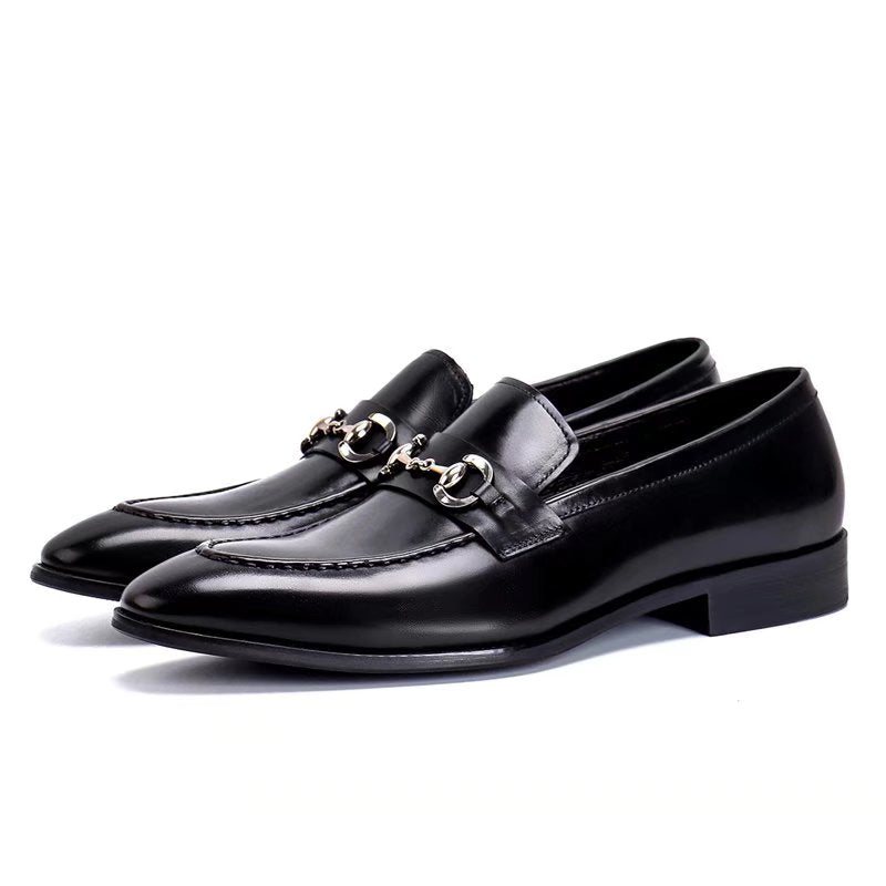 Formelle Sko Herre Slip-on Loafers I Skinn - Sort