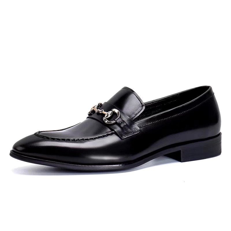 Formelle Sko Herre Slip-on Loafers I Skinn - Sort