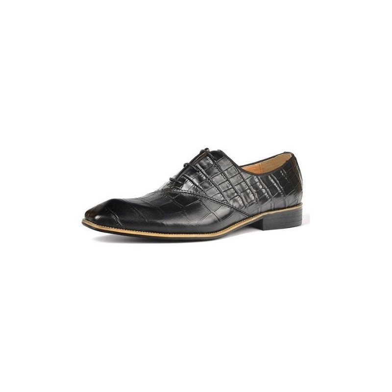 Formelle Sko Herre Utsøkt Crocodile Texture Oxford Dress Shoes