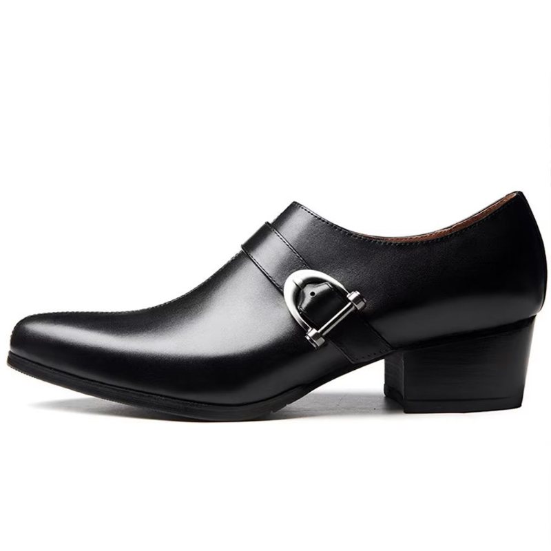 Formelle Sko Herre Utsøkt Skinn Monkstrap Dress - Svart