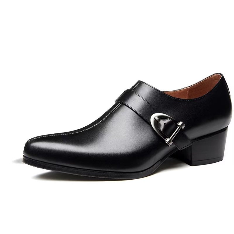 Formelle Sko Herre Utsøkt Skinn Monkstrap Dress - Svart