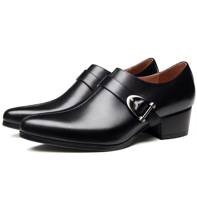 Formelle Sko Herre Utsøkt Skinn Monkstrap Dress - Svart