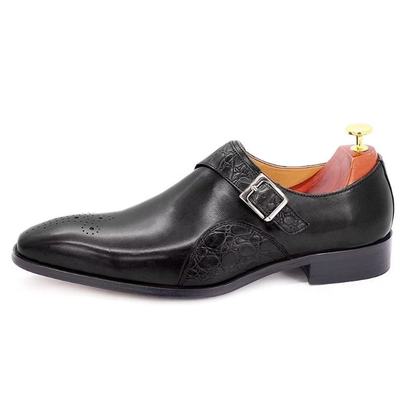 Formelle Sko Herre Utsøkte Croc-preget Monkstraps Dress