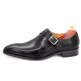 Formelle Sko Herre Utsøkte Croc-preget Monkstraps Dress