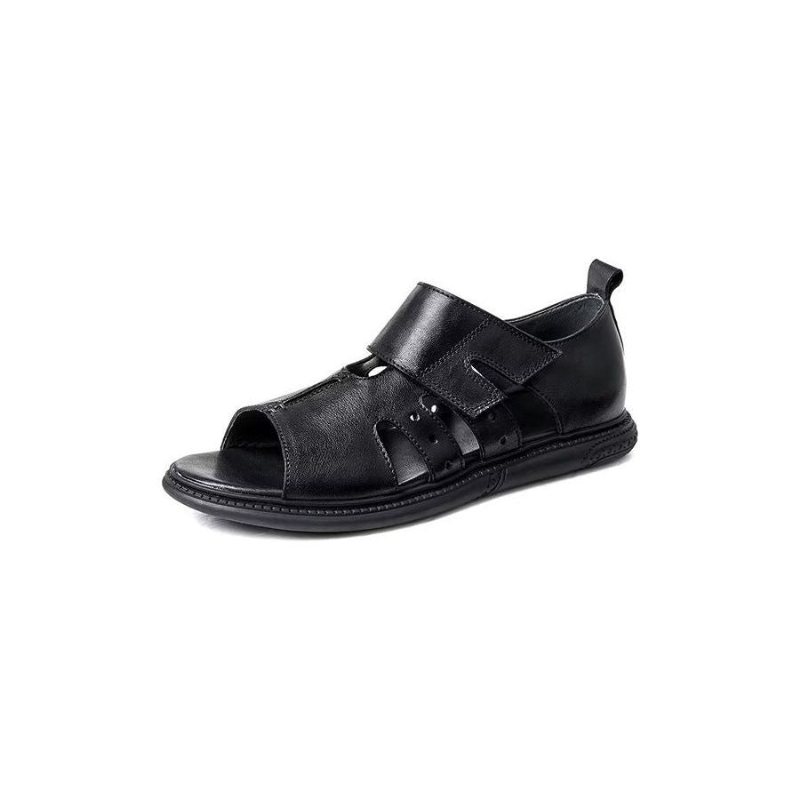 Fritidssko Herre Elegante Peep Toe Borrelåssandaler - Svart