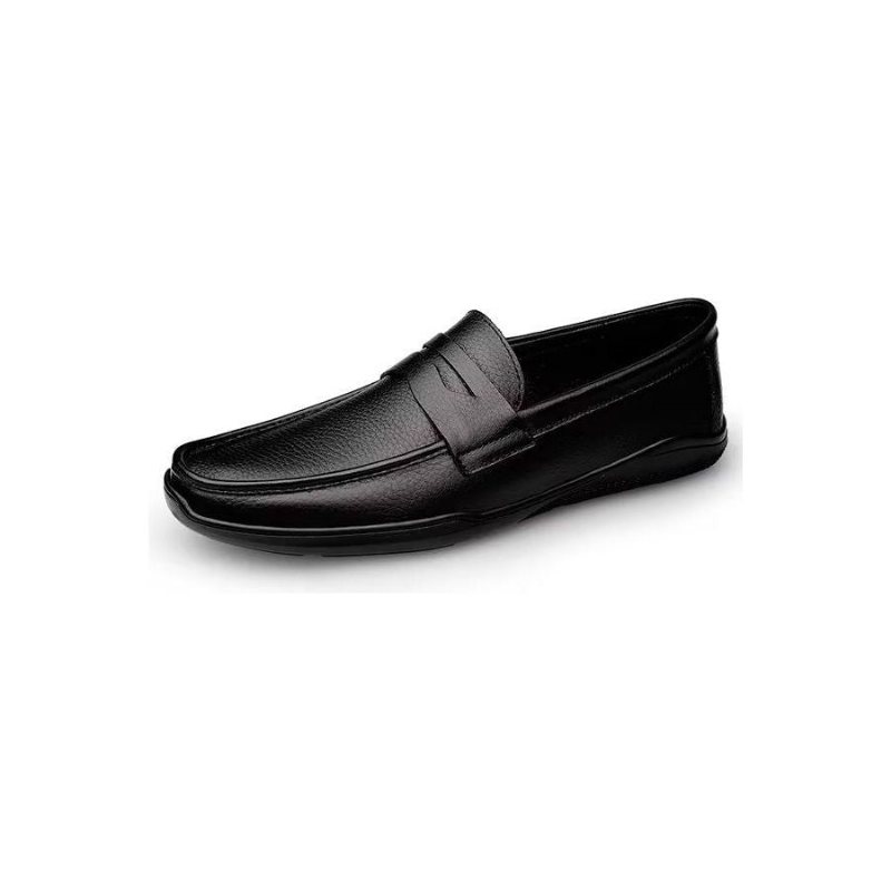 Fritidssko Herre Elegante Pu Slip-on Loafers Med Metallmote